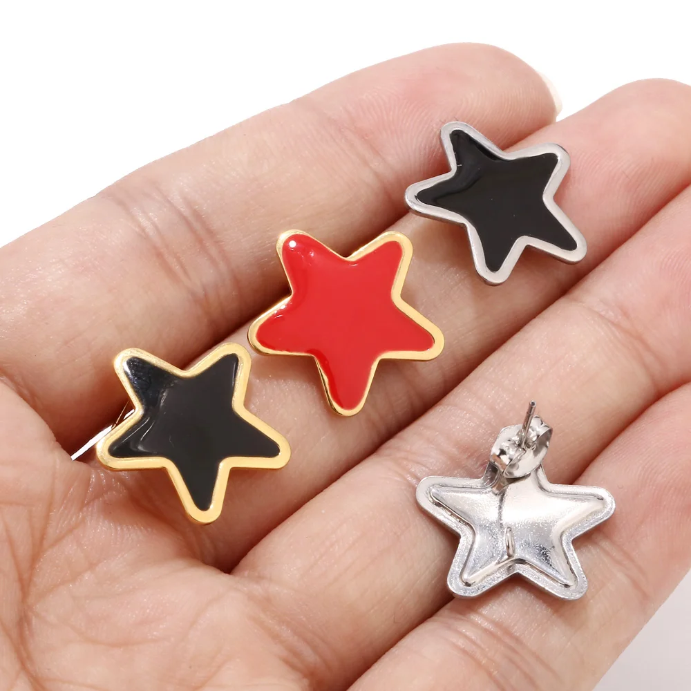 20 шт. позолоченные серьги-гвоздики из нержавеющей стали | Украшения и аксессуары