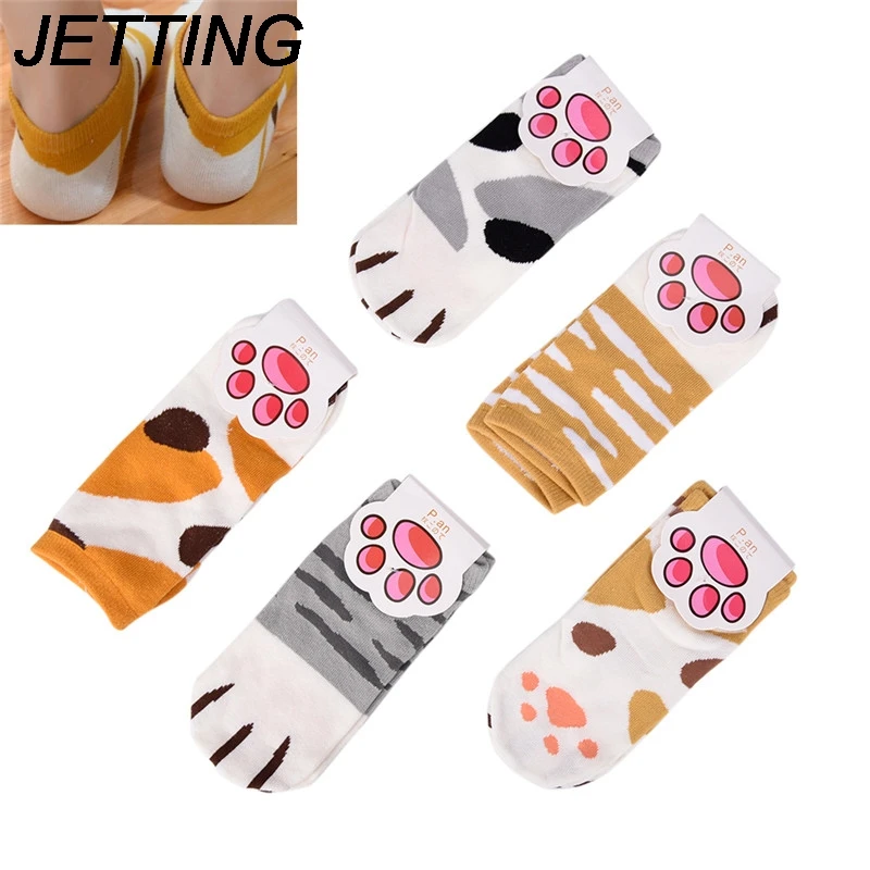 

2021 1 Pair Novelty Home Cat Claw Style Short Ankle Socks Anime Cartoon Cat Paw Socks Cute Floor socks Casual Gift