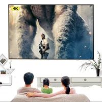 ambient light rejecting alr 84 92 100 120 133 150 inch fixed thin frame projector screen for home theater projection 4k 3d