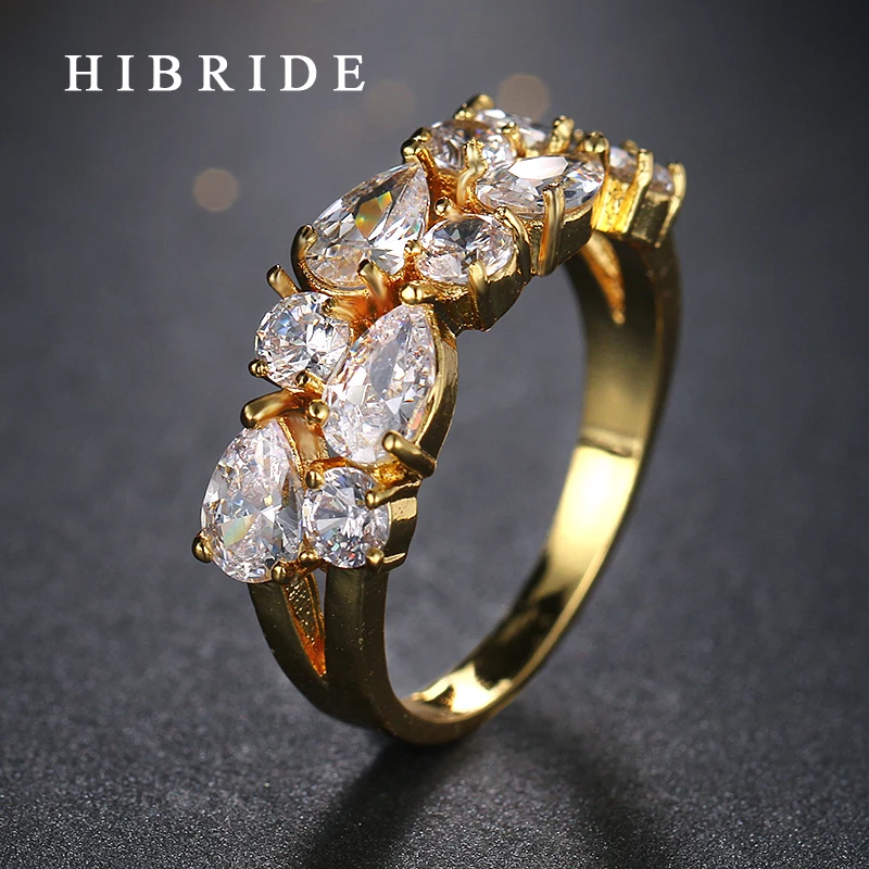 Женское Обручальное Кольцо HIBRIDE классическое обручальное кольцо с фианитом 3