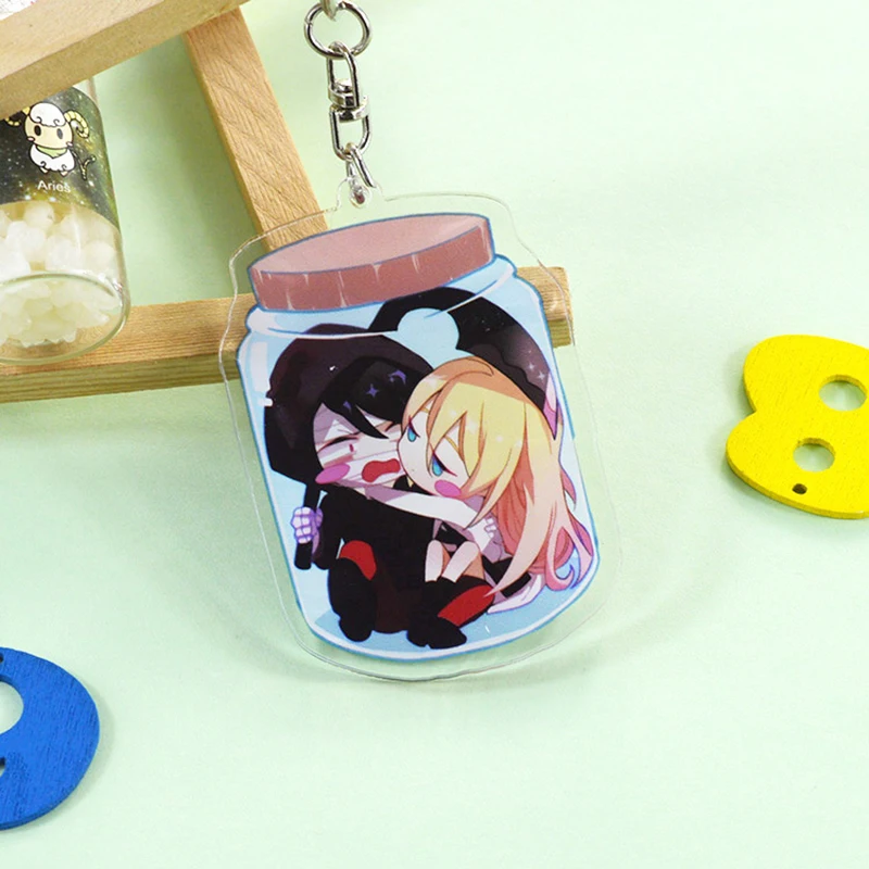Брелок с аниме ангелами смерти акриловый милый подвеской в виде кавайной фигуры