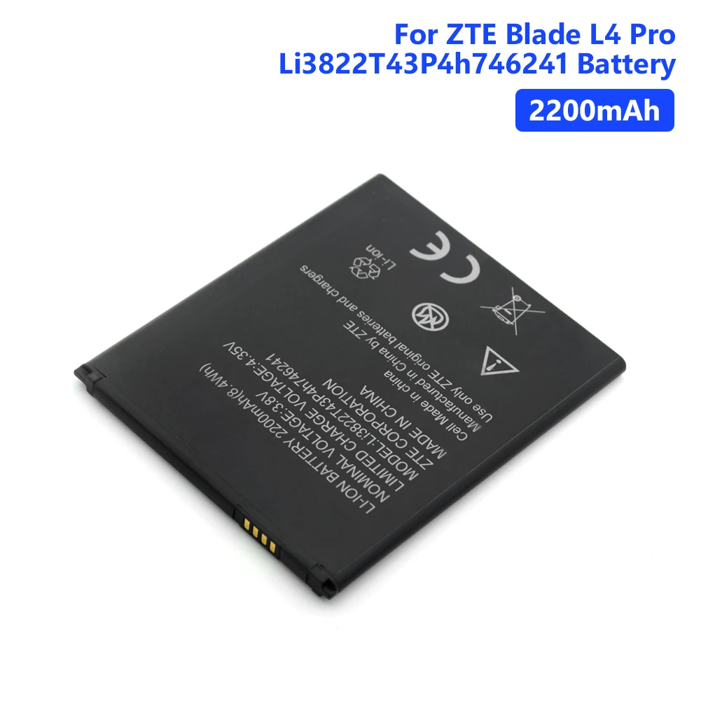 2200mAh литий-ионные запасные батареи для мобильного телефона Li3822T43P4h746241 для zte Blade L4 Pro A465 A475 TWM Amazing X3s