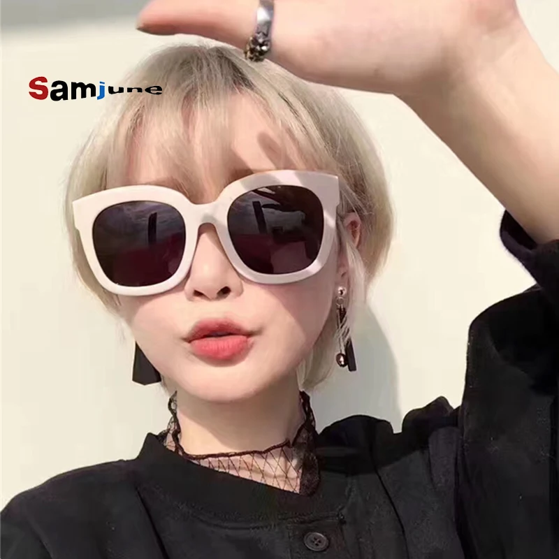 Samjune 2018 Модные Винтажные Солнцезащитные очки для женщин и мужчин UV400 черные