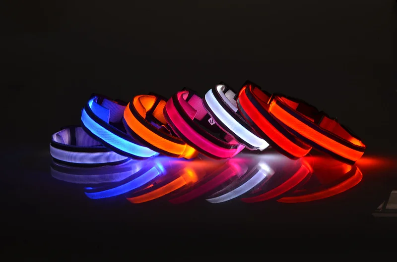 G40 2017 Новый нейлоновый светодиодный ошейник для домашних питомцев