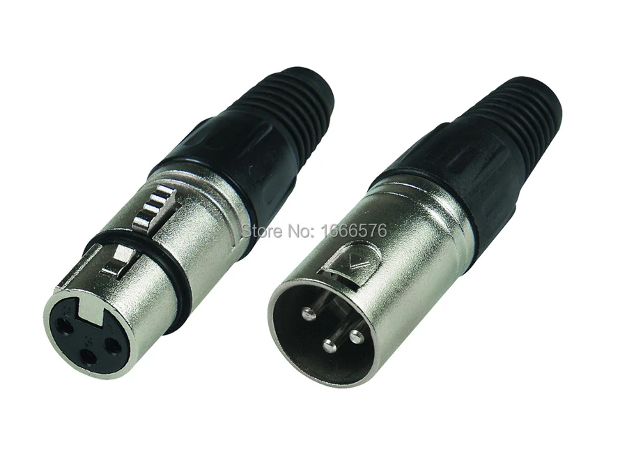 Купи Оптовая продажа 200 шт./лот XLR 3Pin Cannon Connector 100 шт. XLR Male & 100 шт. xlr female MIC Audio connector за 4,113 рублей в магазине AliExpress