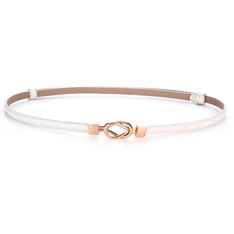 19 Colors Women's Leather Belts Fashion Skinny Thin Belt Adjustable Waist Strap with Gold Alloy Buckle 2019 Designer Female |