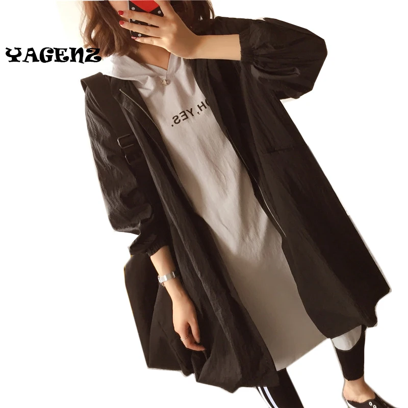 Солнцезащитный шифон бейсбольная форма воротник три четверти женские тренчи