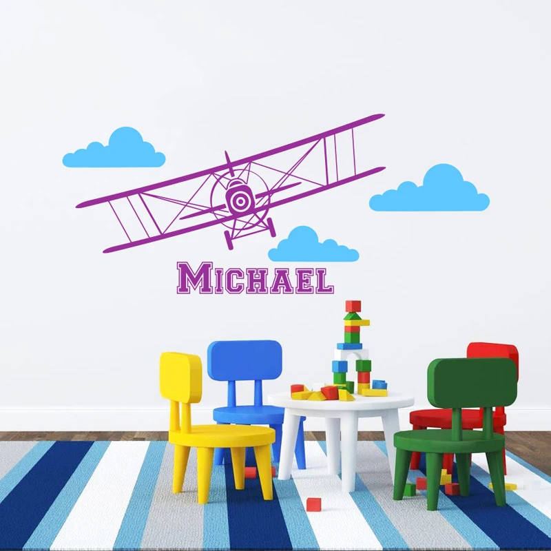 MCTUM бренда самолет виниловая наклейка Персонализированные Пользовательское имя