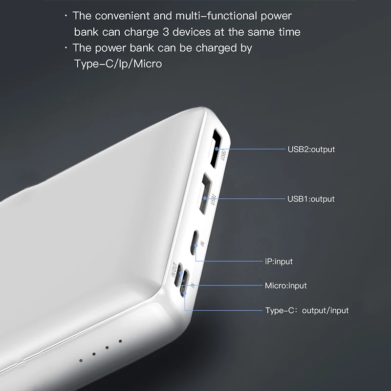 Baseus 30000 мАч Power Bank USB C PD Быстрая зарядка Powerbank для Xiaomi mi портативное Внешнее
