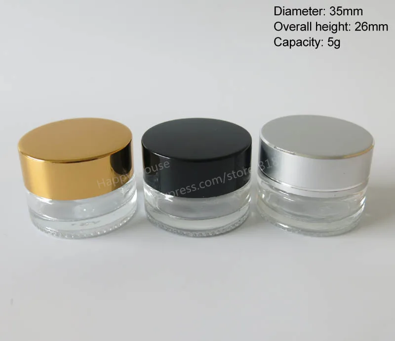 300 шт./партия стеклянная банка для крема 5 мл | Красота и здоровье