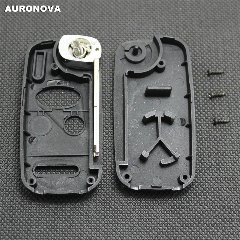 

AURONOVA New Upgrade Folding Key Shell for Honda Accord City Fit Odyssey 2+1 Buttons Remote Car Key Case With No.1 Blade