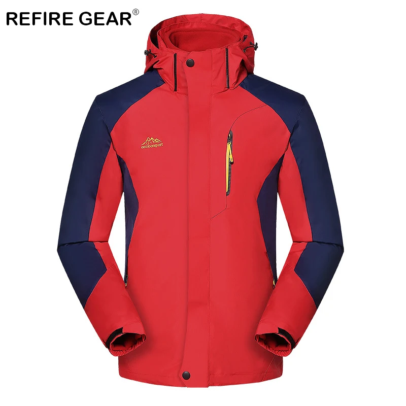 ReFire Gear Осенняя теплая ветрозащитная Водонепроницаемая походная куртка Мужская