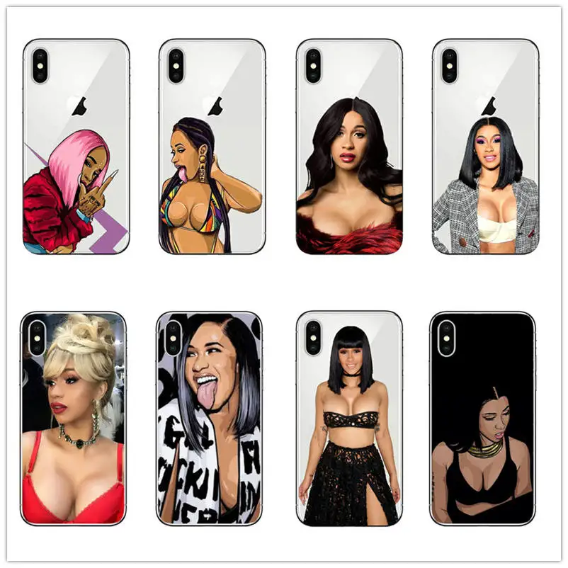 Мягкий силиконовый чехол Cardi B из ТПУ для телефона iPhone 12mini 12 11 pro 11pro Max promax 5 5s SE 2020 6 6s