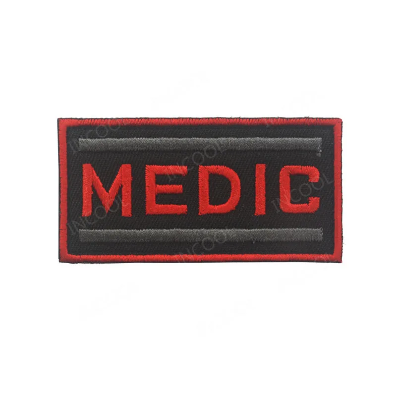 3D медик фельдшер EMT вышивка нашивка Тактическая Военная красная эмблема