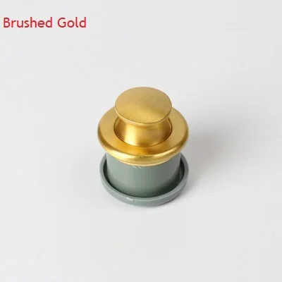 Brusshed Gold 4 шт. Скрытая кнопочная ручка шкафа для RV мотор для домашнего шкафа караван - Цвет: Brusshed Gold