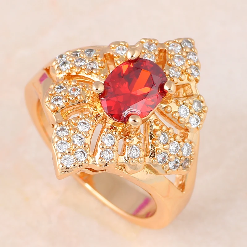 Низкая цена Мода Дизайн Сияющий AAA Белый циркония и кристалл золотой тон кольцо