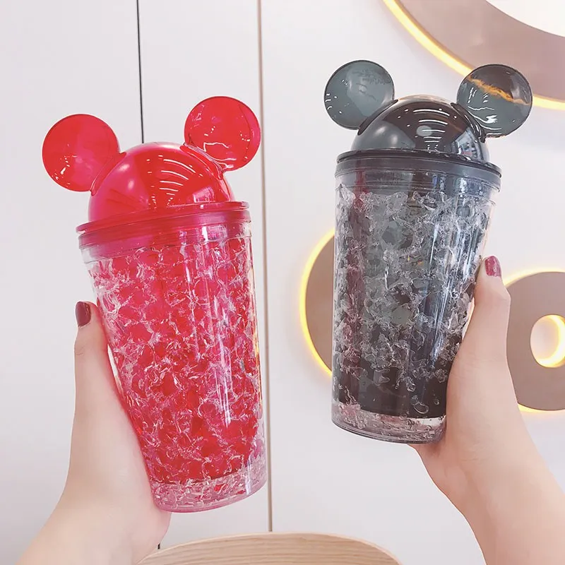 Дисней Микки Маус мультфильм чашки с соломенной дети подарок Творческий напиток