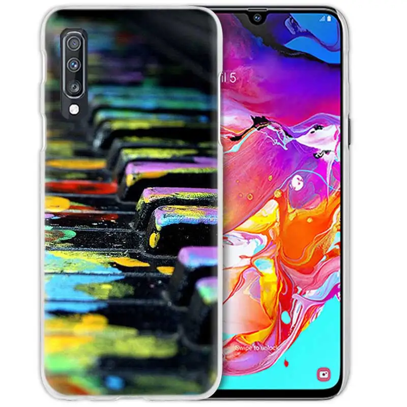 06 Чехол I Love Piano Music для samsung Galaxy A50 A70 A20e A40 A30 A20 A10 A8 A6 Plus A9 A7 жесткий прозрачный чехол для телефона из поликарбоната - Цвет: 06