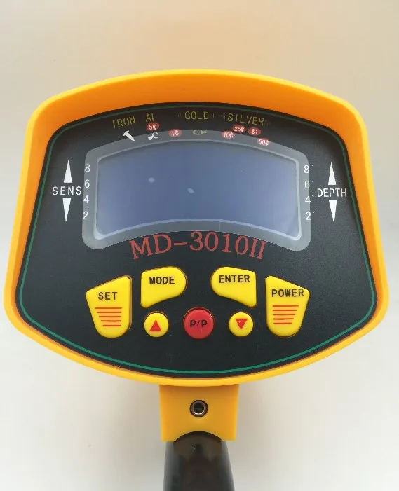 Профессиональный Подземный металлоискатель MD3010II Охотник за сокровищами золотоискатель MD-3010II ЖК-дисплей Высокочувствительный инструмент для поиска - Цвет: Золотой