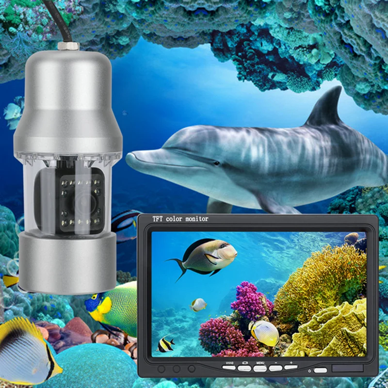 Подводная камера с 7 &quotTFT-монитором и кабелем 20 м поворот на 360 градусов для