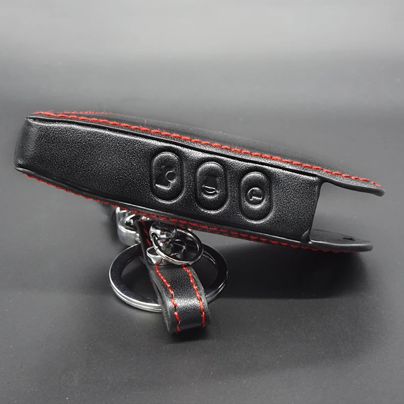 Кожаный чехол для ключей TZ9010 Tomahawk TZ9030 ЖК дисплей 5 кнопок пульт ДУ двусторонняя