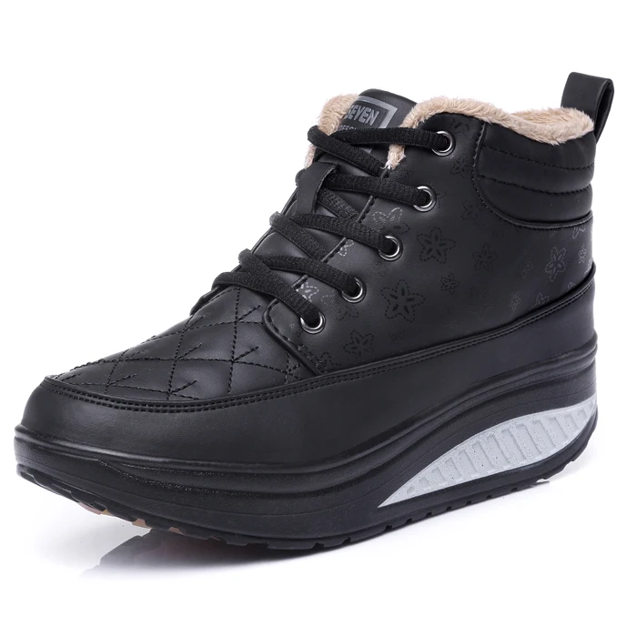 2b18 g Зимняя теплая плюшевая обувь для бега на платформе; женская спортивная обувь с высоким берцем для фитнеса и бега; зимние кроссовки для женщин; зимние ботинки - Цвет: 2b18 g