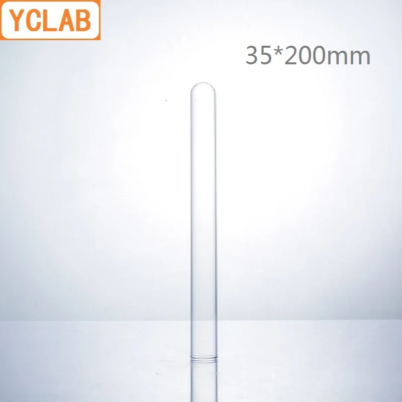 Стеклянная тестовая трубка YCLAB 35*200 мм плоское отверстие боросилированное стекло