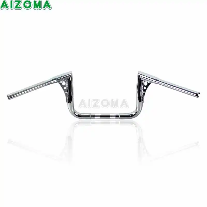 Chrome 1" Rise мотоцикл Ape Clubman руль для Harley XL Sportster Dyna LowRider Street Fat Bob FXD 32" широкий конус ручки - Цвет: Chrome