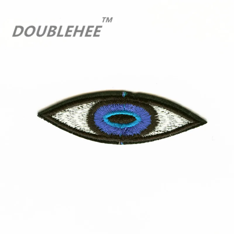 DOUBLEHEE 7 8 см * 2 3 вышитые железные нашивки для одежды вышивка с голубыми глазами