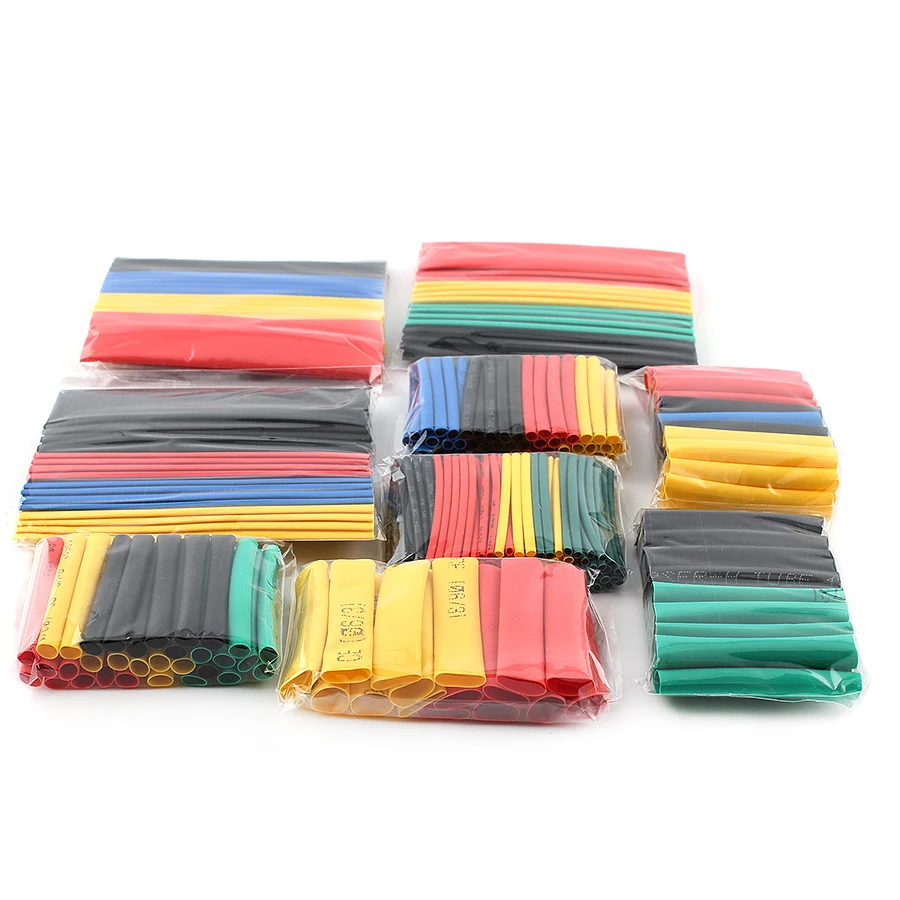 Термоусадочная трубка 328 шт./лот термоусадочная Изоляционная из ПВХ ассортимент