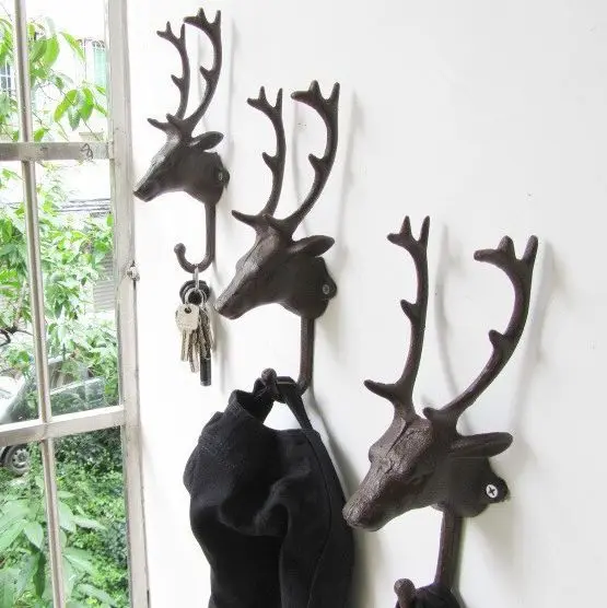 Благоприятный Олень Голова Оленя Украшения Европейский Стиль Древний Железный