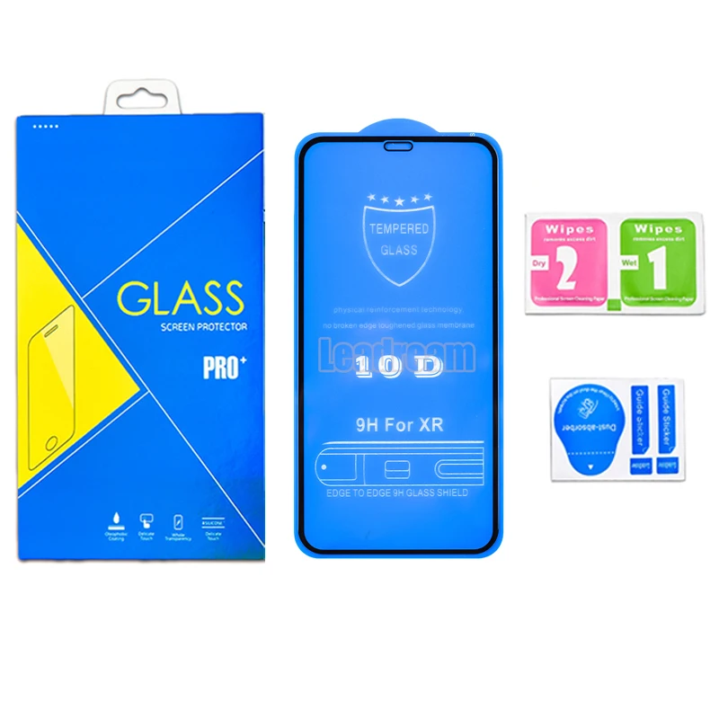100 шт для iPhone 12 11 Pro Max 10D закаленное стекло XS XR 6 6s 7 8 Plus с розничной