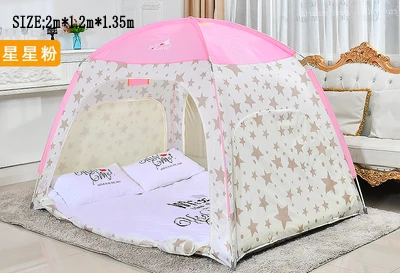 Pink Star 2 Person Новое поступление фоны для фотографирования с изображением на кровать, палатка студенческого общежития, для взрослых, толстый теплый москитная сетка детский тент детская игровая палатка - Цвет: Pink Star 2 Person