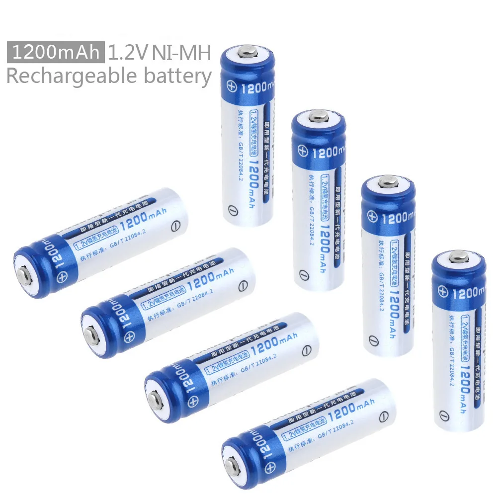 8 шт. Doublepow 1 2 V 1200 mAh Ni MH AA Батарея Перезаряжаемые LSD аккумуляторы с цикла для