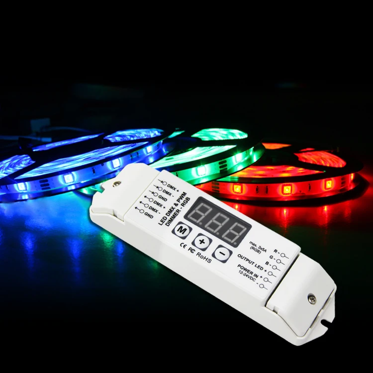 BC-833 светодиодный DMX512 декодер 3CH DC12V - 24V 5A * выход контроллер DMX декодера Экран