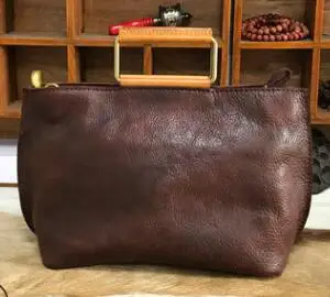 Кожа женщины сумку Винтаж большой Ёмкость дамы Tote ремень из натуральной кожи хозяйственная Сумочка Мода Crossbody сумки на плечо - Цвет: coffee