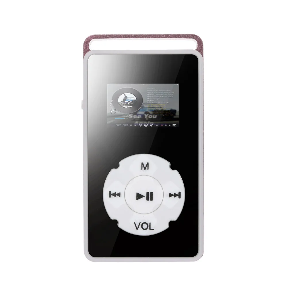 Модный USB цифровой mp3 плеер роскошный ЖК экран пластиковая Поддержка 32 Гб Micro SD TF