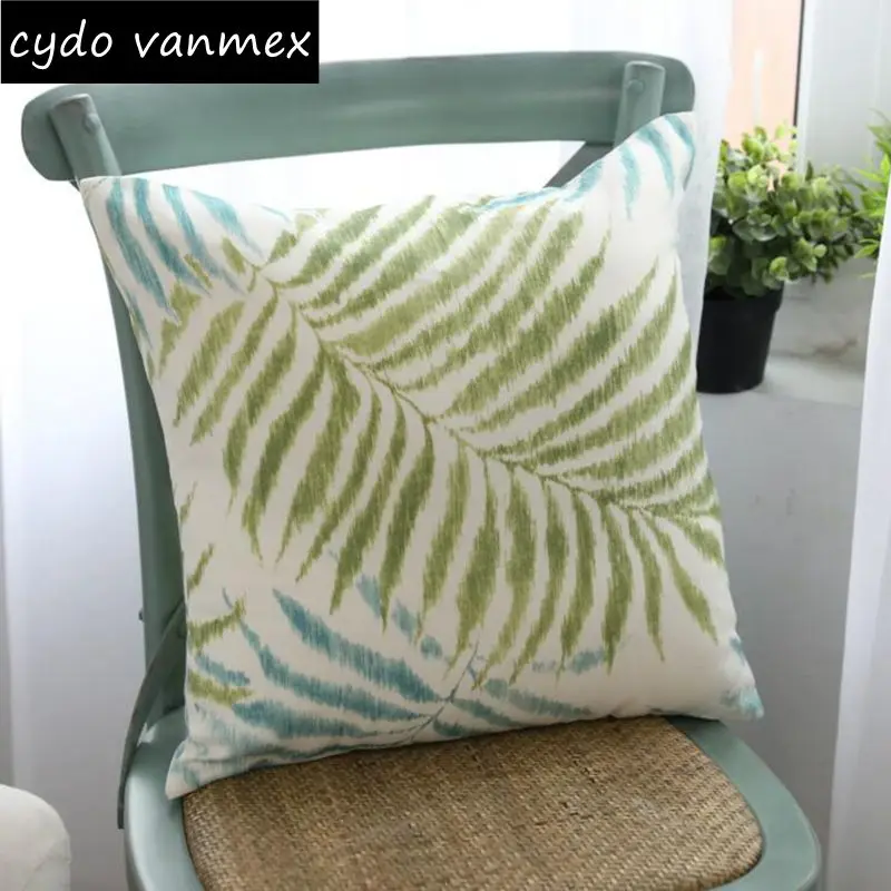 60 см 45 Летний лист наволочка зеленый и синий тропический Декор шезлонг полиэстер