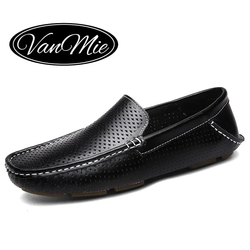 Пояса из натуральной кожи мужские лоферы Лето 2017 г. дышащие кожаные туфли Для