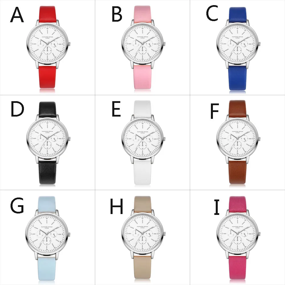 Женские повседневные кварцевые часы с кожаным ремешком аналоговые наручные relogio