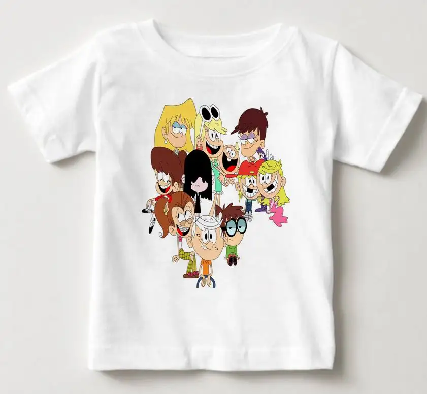 White childreT-shirt Крутая Детская футболка с принтом «Харадзюку громкий дом» летние хипстерские футболки с короткими рукавами для маленьких мальчиков и девочек, лето г., MJ - Цвет: White childreT-shirt