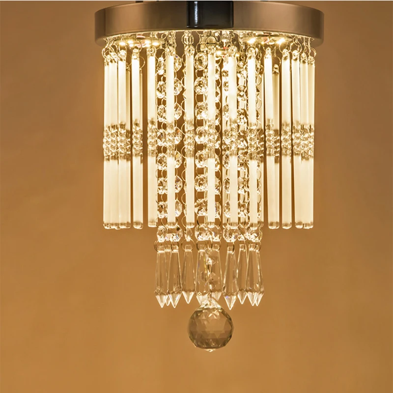 Металлическая люстра E14 95 245 В с кристаллами|bedroom light|bedroom lighting designmodern bedroom light |