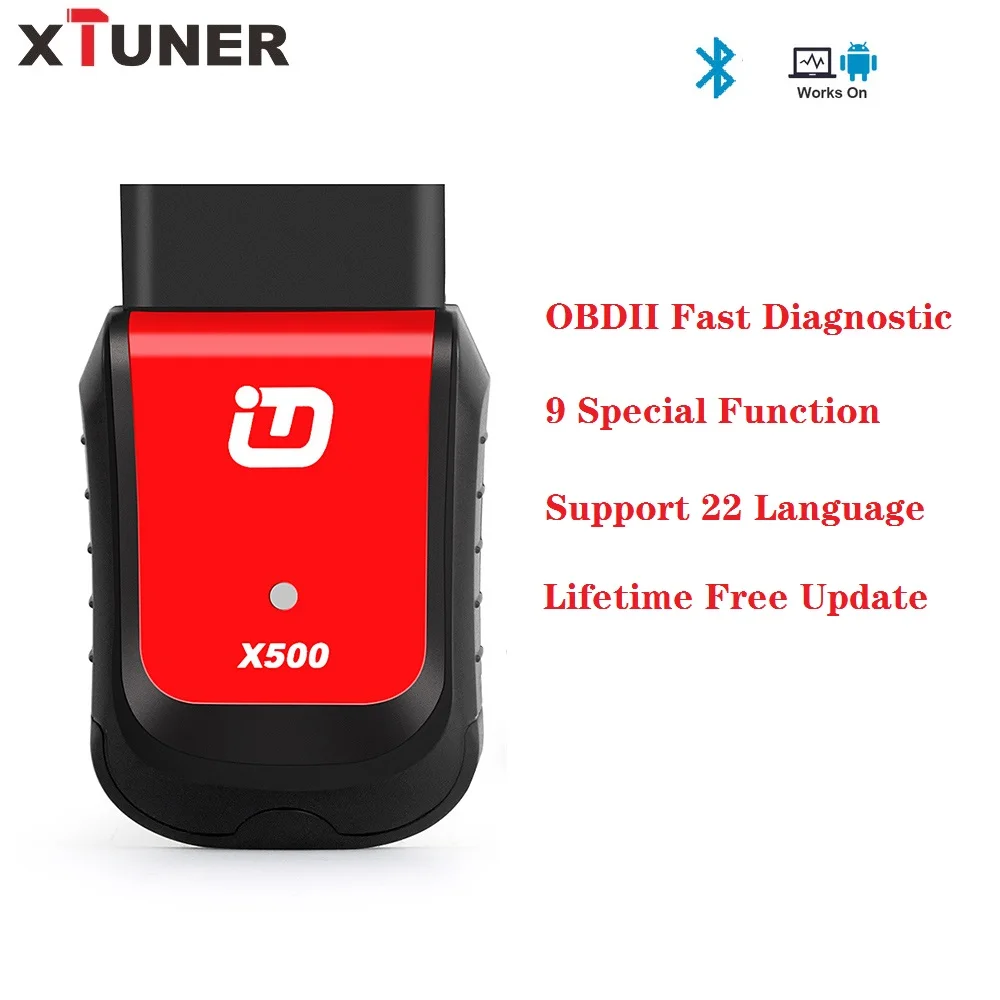 Xтюнер X500 Bluetooth OBD2 сканер ABS EPB TPMS DPF масляный аккумулятор IMMO сброса автомобильный