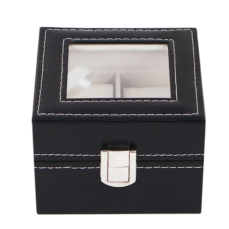High Quality 2 Slots Leather Watch Box Display Case Jewelry Collection Storage Organizer Fashional Wrist watch Holder | Наручные часы