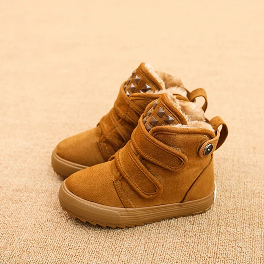 Новинка зимы 2019 Детская теплая бархатная обувь с хлопковой подкладкой Теплые