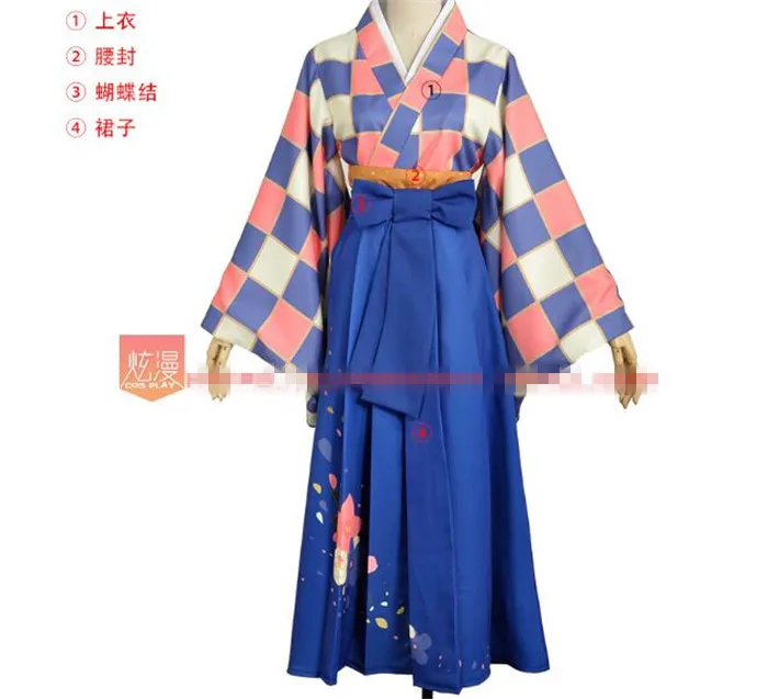 Кимоно для косплея love live SONODA UMI Taisho костюм Хэллоуина аниме бесплатная доставка |