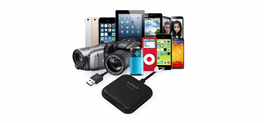 ORICO SD кард-ридер супер скорость USB 3,0 Micro SD TF кард-ридер максимальная поддержка 256 ГБ для компьютера USB 3,0 кард-ридер