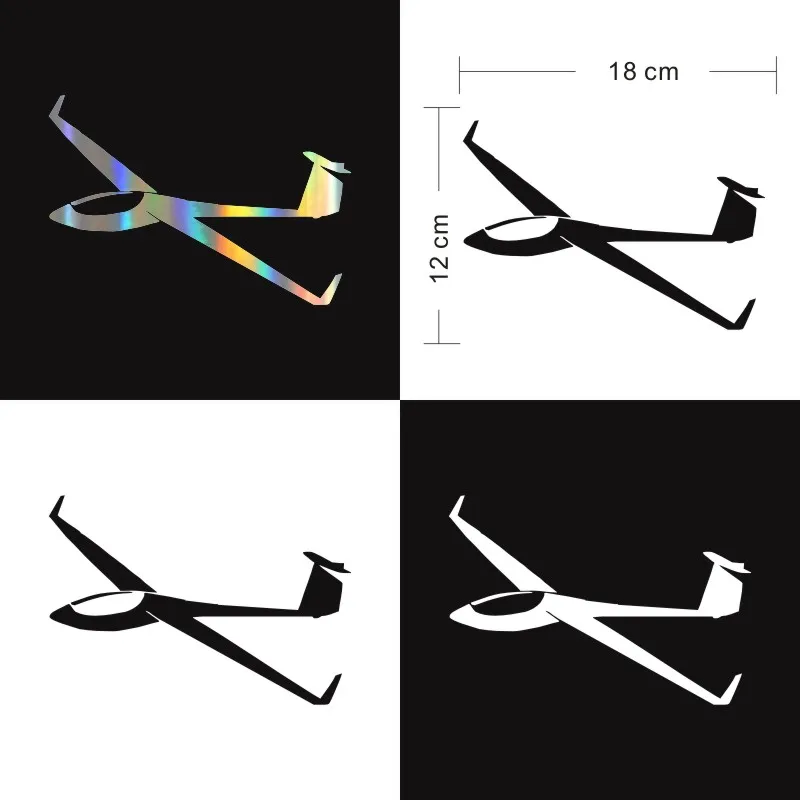 Anycuros Art Glider Пилот Мотоцикл Стайлинг автомобиля виниловые наклейки 18 см * 12