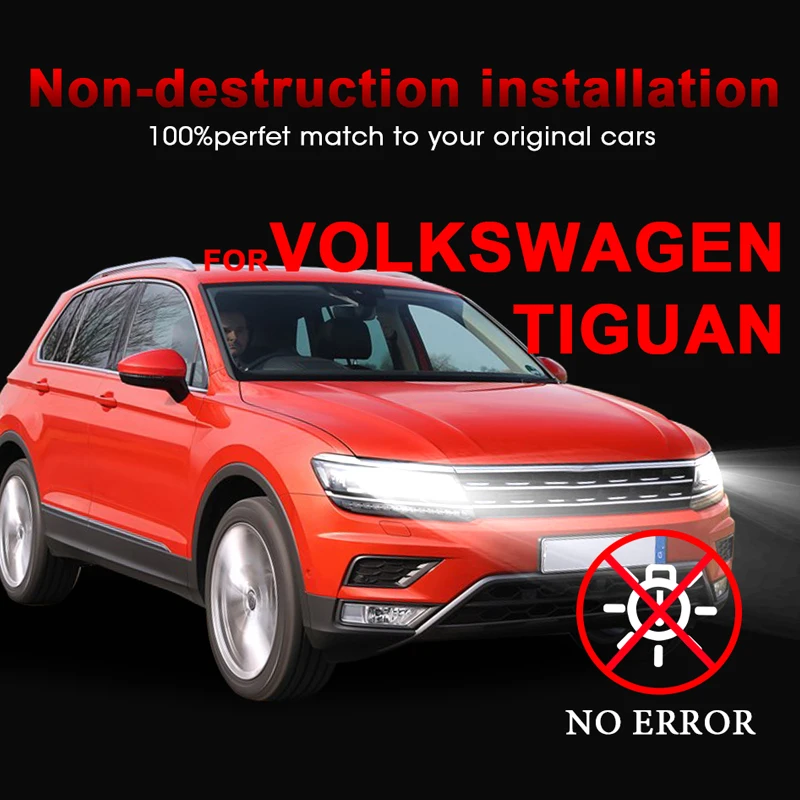 CARLitek Мини светодиодный налобный фонарь H7 Canbus светильник для Volkswagen Tiguan 12000LM 12V 6000K