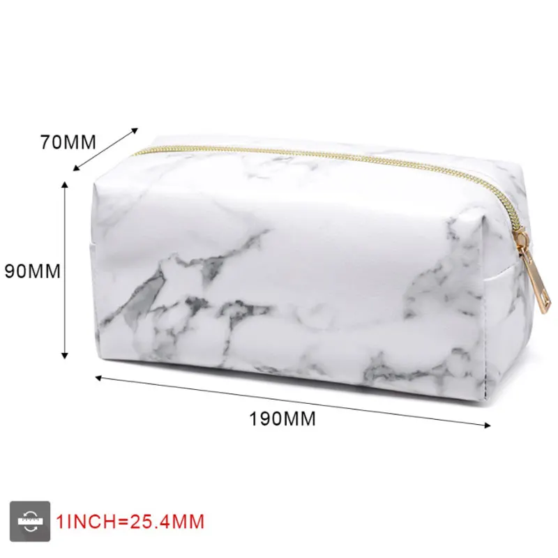 Чехол для карандашей Hopk marble для девочек и мальчиков, чехол для карандашей, принадлежности для хранения макияжа, Большая косметическая сумка, пенал, сумка для карандашей, Школьные Инструменты